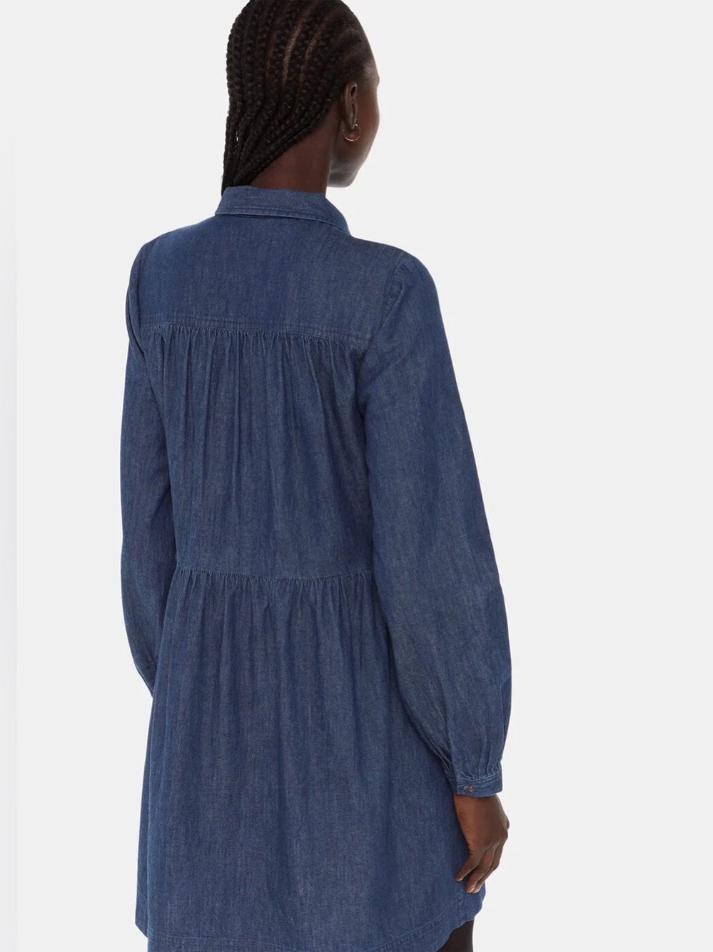Boden Denim Long Sleeve A-Line Shirt Dress in Dark Wash Blue, Women’s size 10 - Picture 15 of 15
